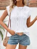 Eyelet Round Neck Cap Sleeve Top sold by Charming Charlie