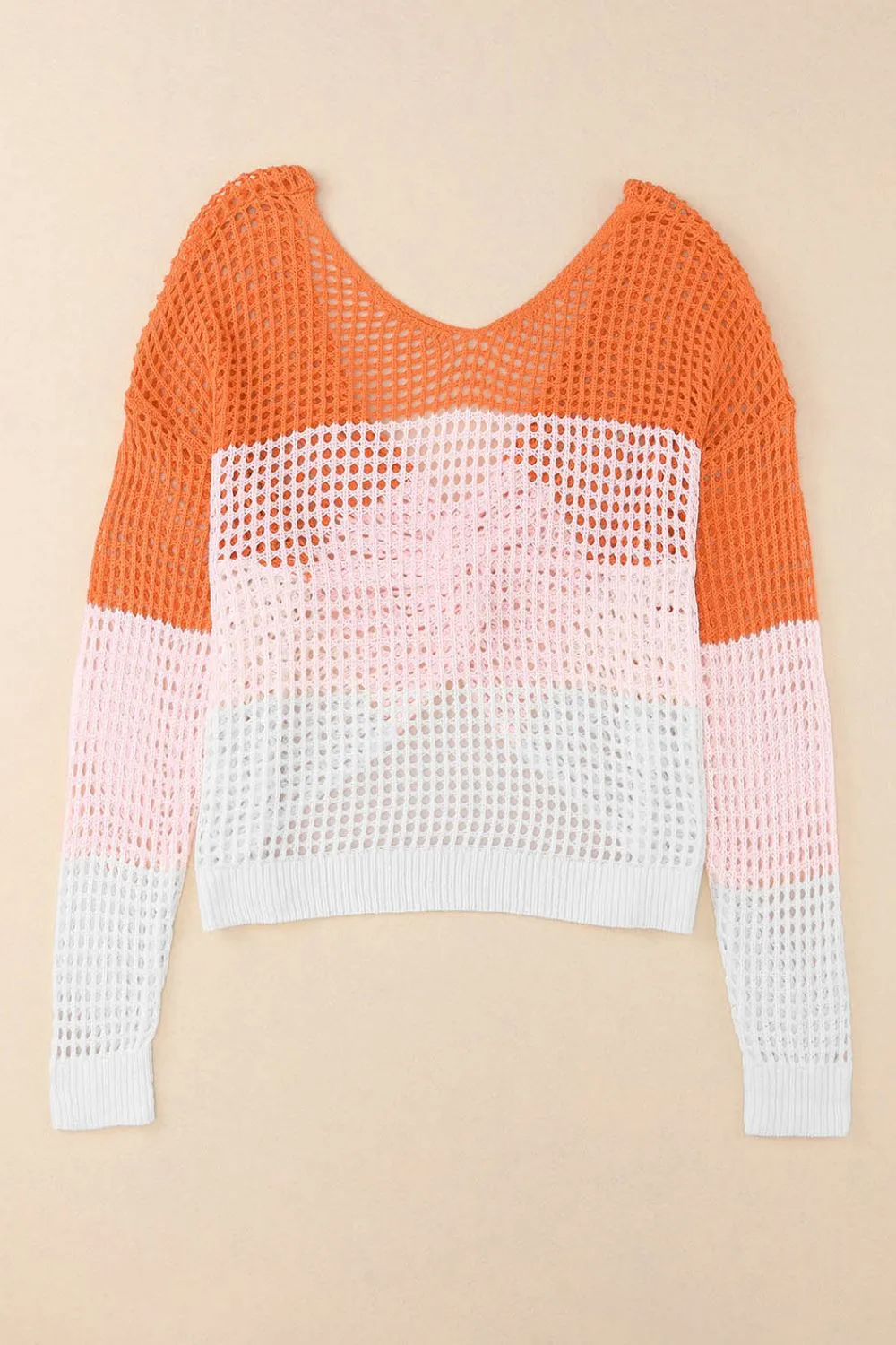 Twisted Back Round Neck Contrast Knit Cover Up sold by Charming Charlie product image thumbnail 5