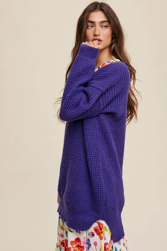 Slouchy V-neck Ribbed Knit Sweater sold by Charming Charlie product image thumbnail 5