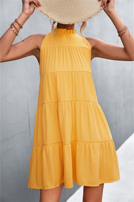 Women's Sleeveless Halter Dress A-line Dress sold by Charming Charlie