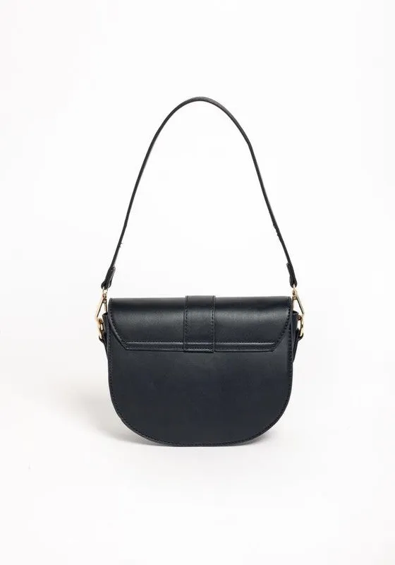 PU LEATHER MODERN SADDLE BAG sold by Charming Charlie product image thumbnail 4