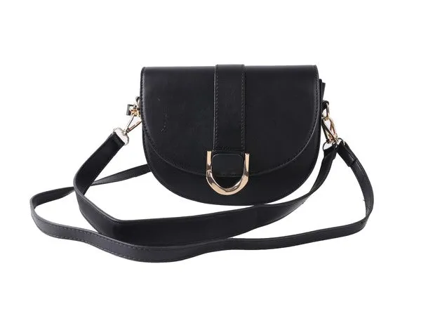 PU LEATHER MODERN SADDLE BAG sold by Charming Charlie product image thumbnail 3