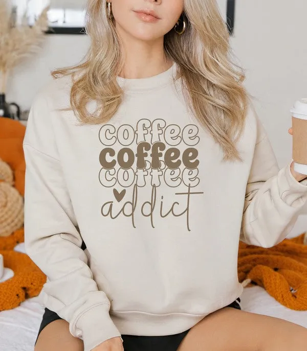 Coffee Addict Soft Crewneck Sweatshirt Top sold by Charming Charlie