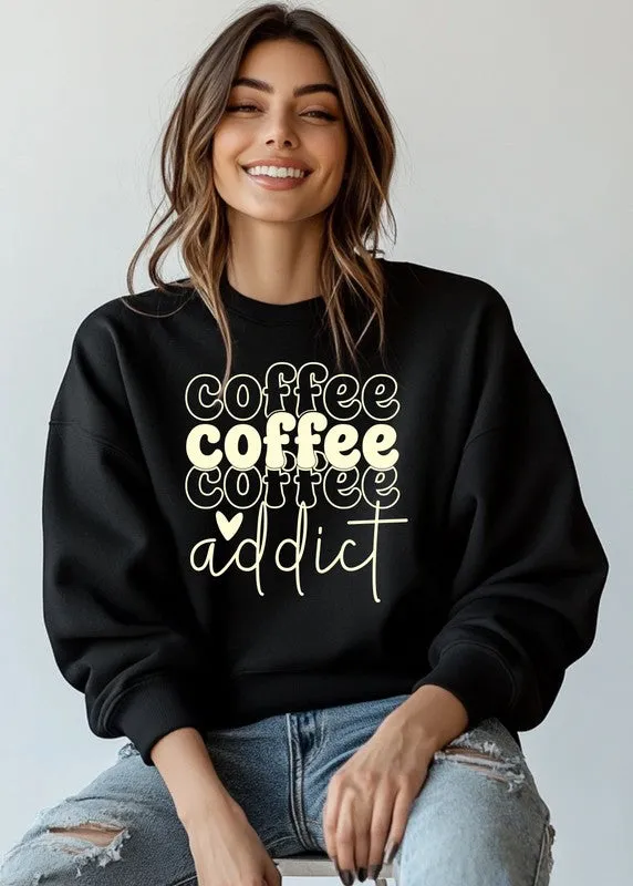 Coffee Addict Soft Crewneck Sweatshirt Top sold by Charming Charlie product image thumbnail 2