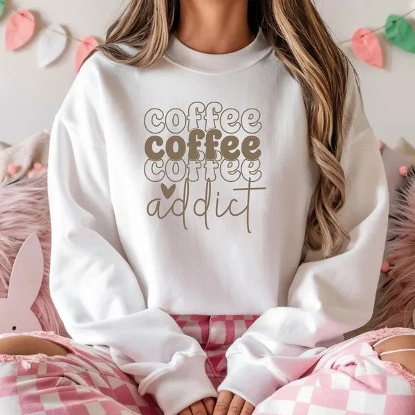 Coffee Addict Soft Crewneck Sweatshirt Top sold by Charming Charlie product image thumbnail 4