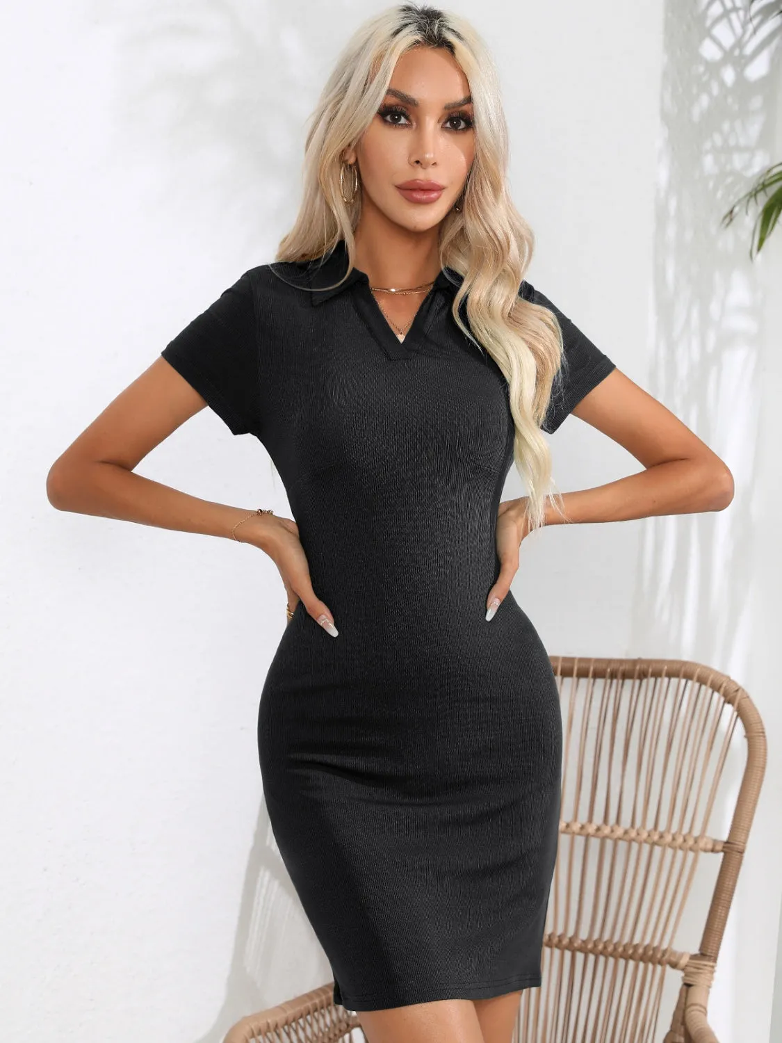 Johnny Collar Short Sleeve Mini Dress sold by Charming Charlie product image thumbnail 4