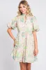 GeeGee Floral Eyelet Lace Puff Sleeve Mini Dress sold by Charming Charlie
