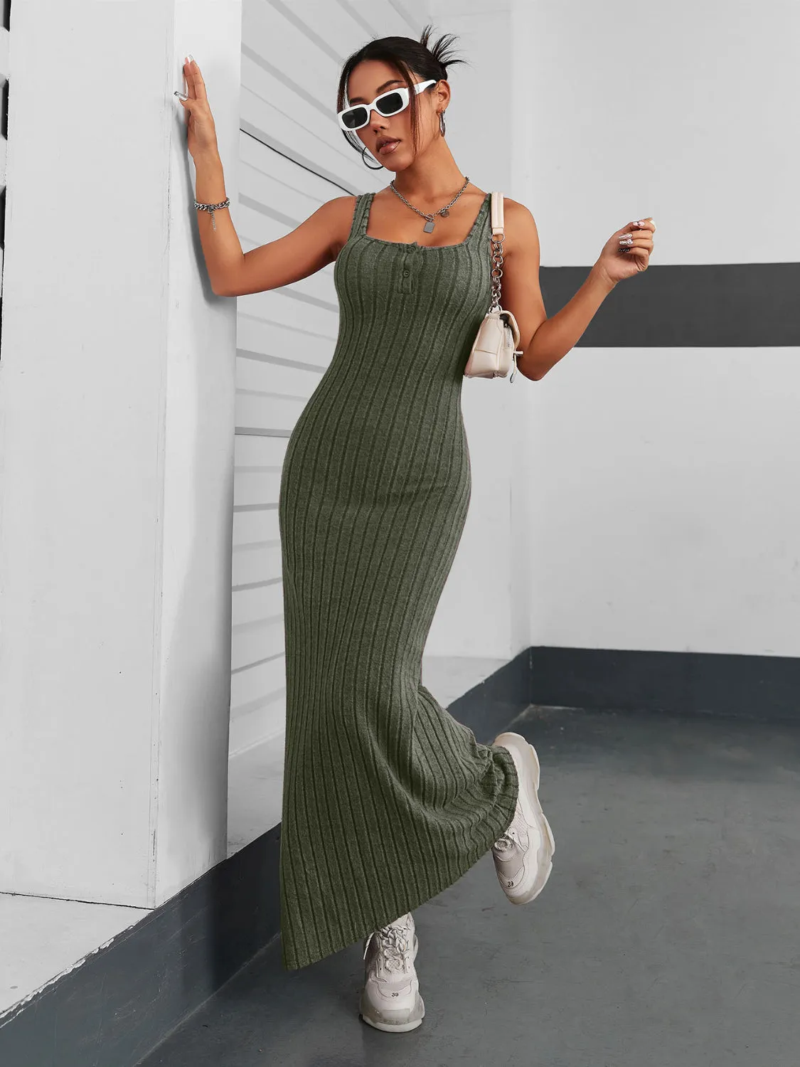 Ribbed Maxi Tank Dress sold by Charming Charlie product image thumbnail 5