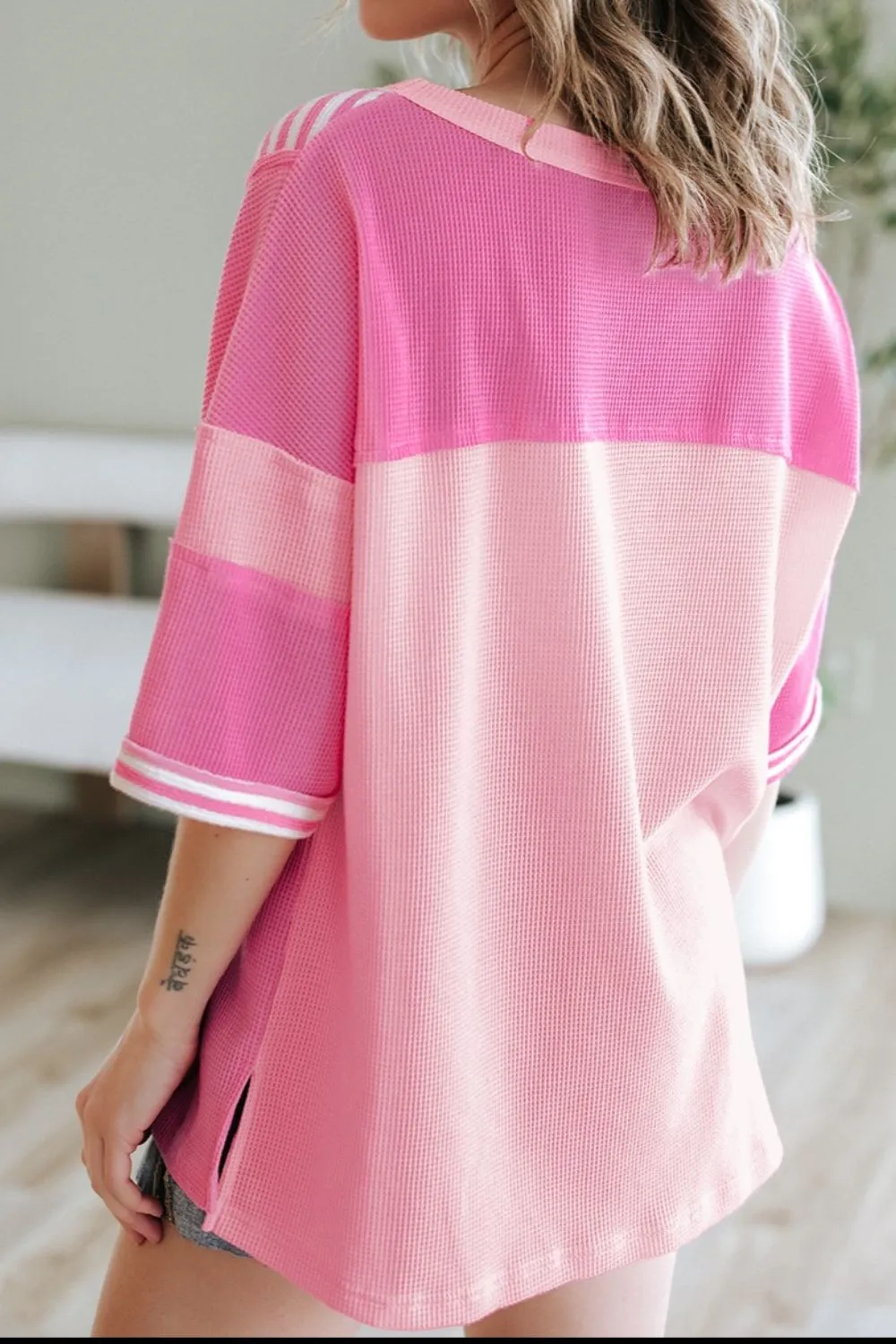 Stripe Color Block Half Sleeve T Shirt sold by Charming Charlie product image thumbnail 4