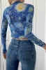 Starry Sky Cropped Mesh T-Shirt sold by Charming Charlie