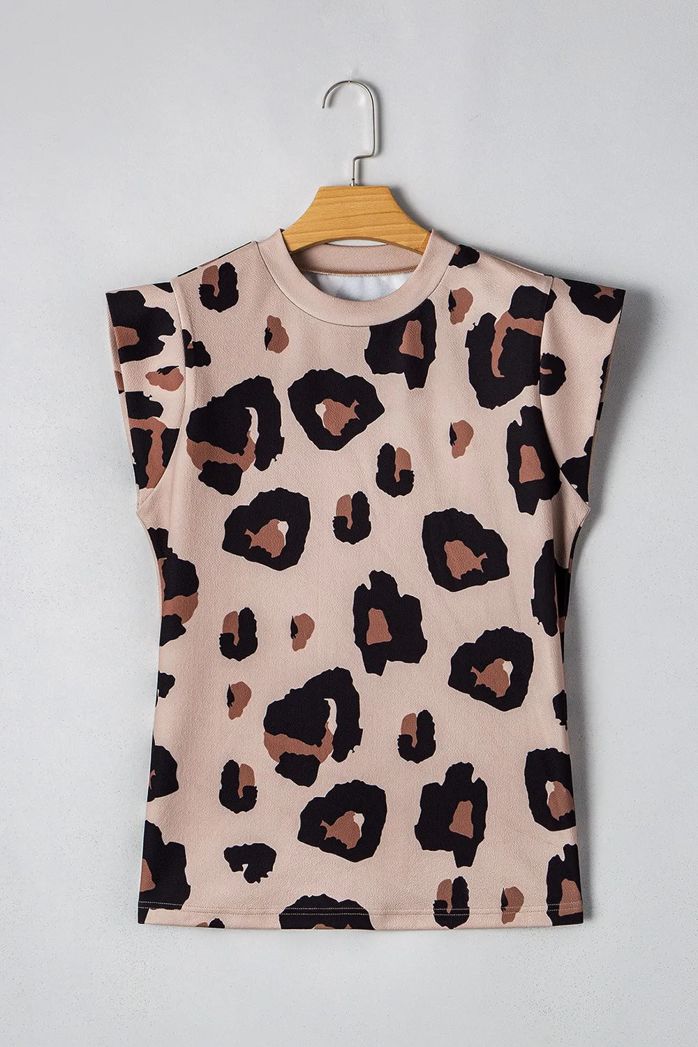 Leopard Round Neck Cap Sleeve T-Shirt sold by Charming Charlie product image thumbnail 5
