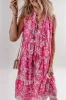 Floral Sleeveless Tasseled Tie Neck Tiered Midi Dress sold by Charming Charlie
