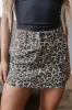 Leopard Denim Mini Skirt sold by Charming Charlie