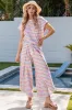 Striped Round Neck Short Sleeve Top and Pants Set sold by Charming Charlie