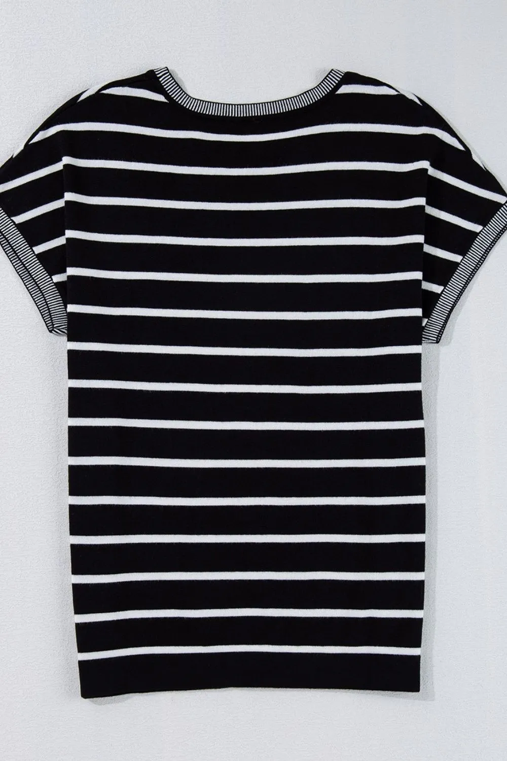 Striped Short Sleeve Knit Top sold by Charming Charlie product image thumbnail 5