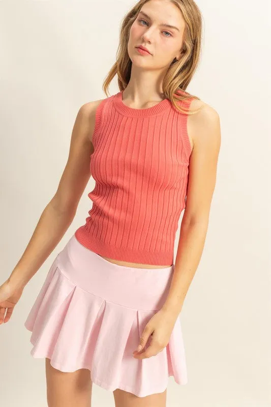 HYFVE Stretchy Ribbed Round Neck Sweater Tank sold by Charming Charlie