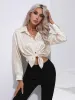 Leopard Collared Neck Long Sleeve Shirt sold by Charming Charlie