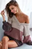 BiBi Color Block Out Stitching V-Neck Knit Top sold by Charming Charlie