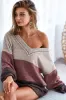 BiBi Color Block Out Stitching V-Neck Knit Top sold by Charming Charlie