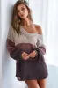 BiBi Color Block Out Stitching V-Neck Knit Top sold by Charming Charlie