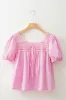 Lace Detail Square Neck Puff Sleeve Blouse sold by Charming Charlie