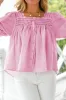 Lace Detail Square Neck Puff Sleeve Blouse sold by Charming Charlie