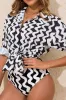 Button Down Contrast Striped Cover-Up sold by Charming Charlie