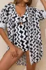 Button Down Contrast Striped Cover-Up sold by Charming Charlie