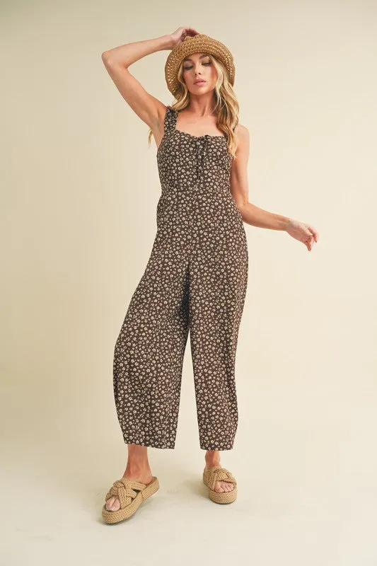 Aemi + Co Floral Sweetheart Neck Wide Leg Jumpsuit sold by Charming Charlie product image thumbnail 2