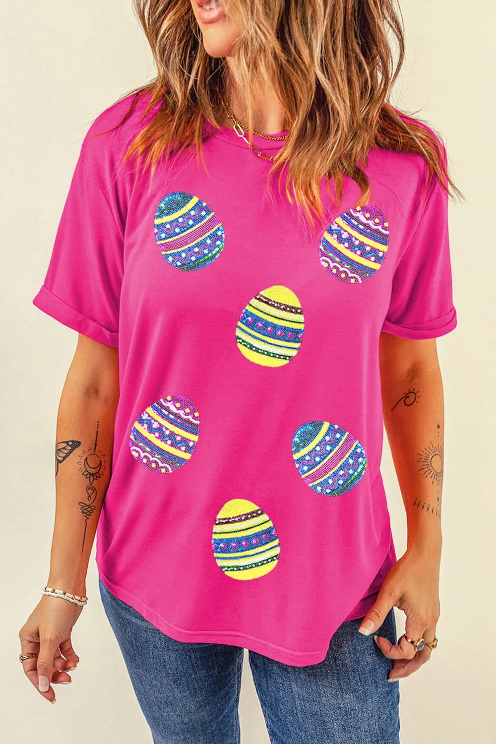 Sequin Easter Egg Short Sleeve T-Shirt sold by Charming Charlie product image thumbnail 3
