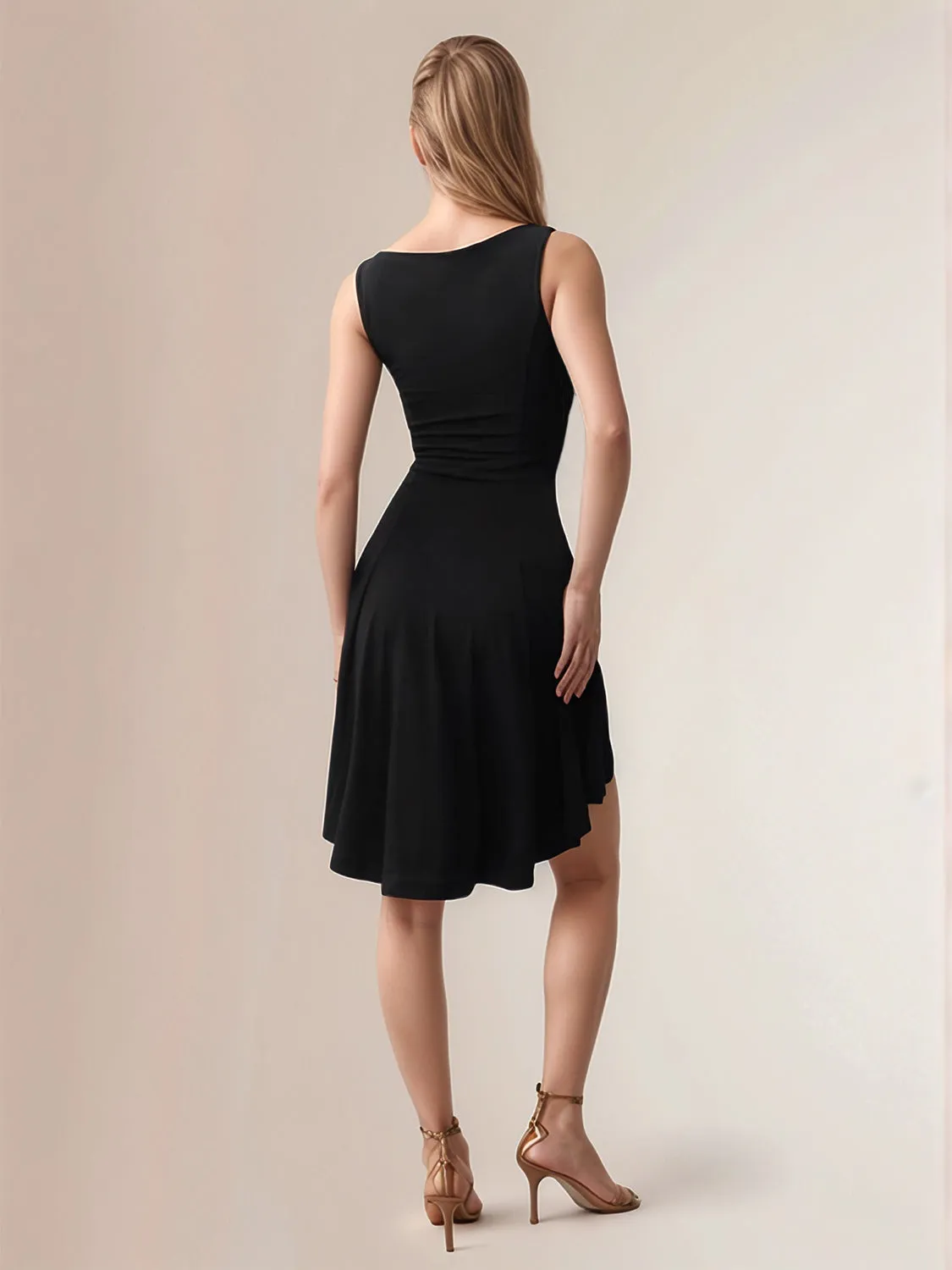 High-Low Round Neck Sleeveless Mini Dress sold by Charming Charlie product image thumbnail 2