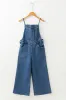 Adjustable Tie Straps Wide Leg Denim Overalls sold by Charming Charlie