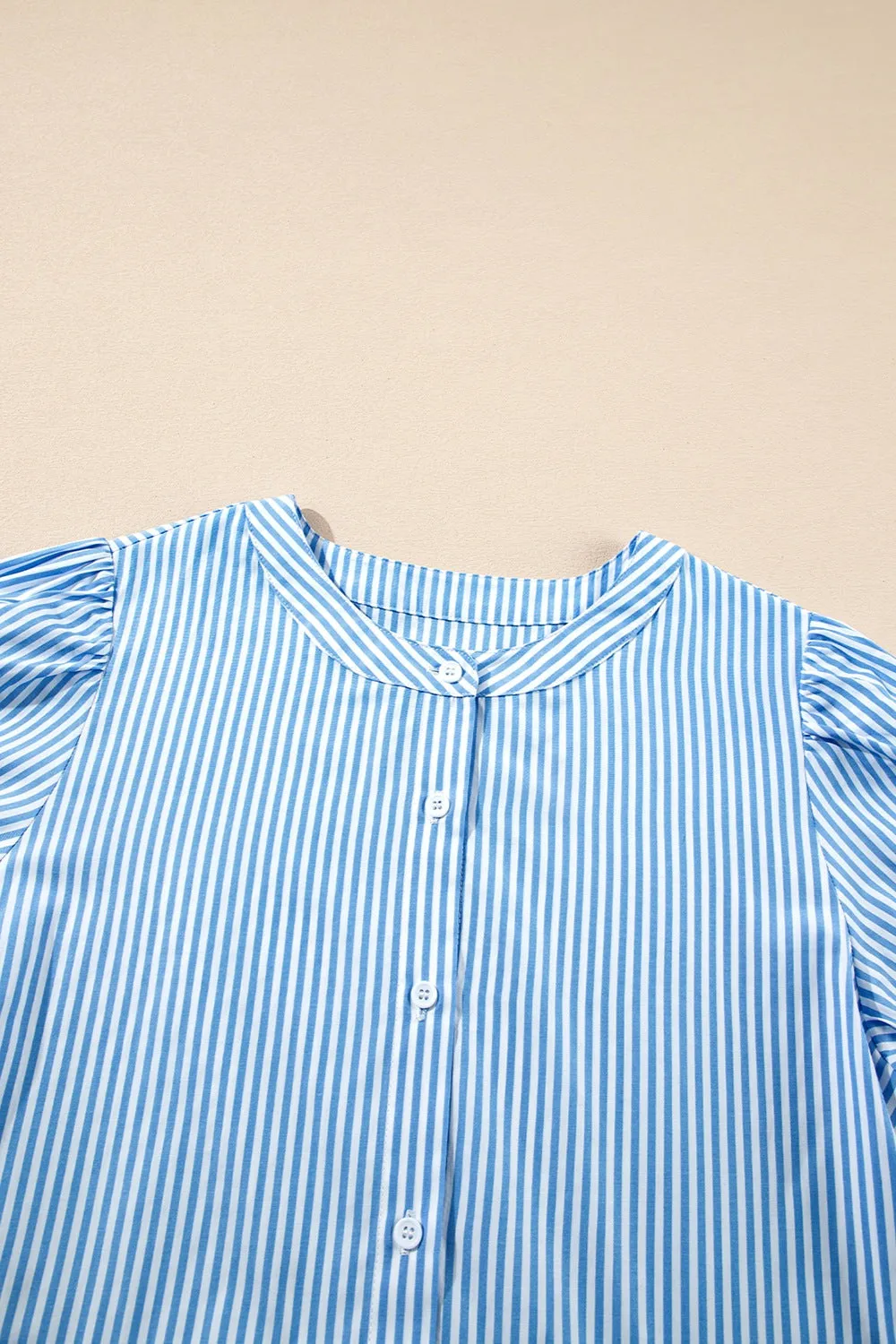 Stripe Bubble Short Sleeve Tiered Scallop Midi Dress sold by Charming Charlie product image thumbnail 5