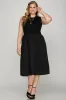 She + Sky Full Size Sleeveless Poplin Woven Midi Dress with Pockets Plus Size sold by Charming Charlie