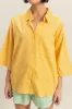 HYFVE Button Down Collared Neck Relaxed Fit Shirt sold by Charming Charlie