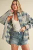 Aemi + Co Plaid Button Down Flannel Shirt sold by Charming Charlie