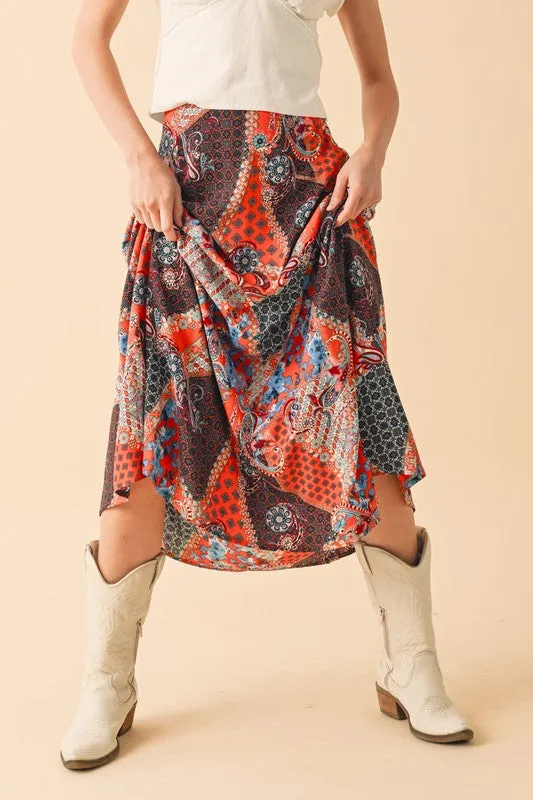 Aemi + Co Printed Maxi Skirt sold by Charming Charlie product image thumbnail 3