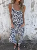 Leopard Sleeveless Jumpsuit with Pockets sold by Charming Charlie