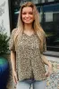 Best In Bold Sage Animal Print V Neck Dolman Side Slit Top sold by Charming Charlie
