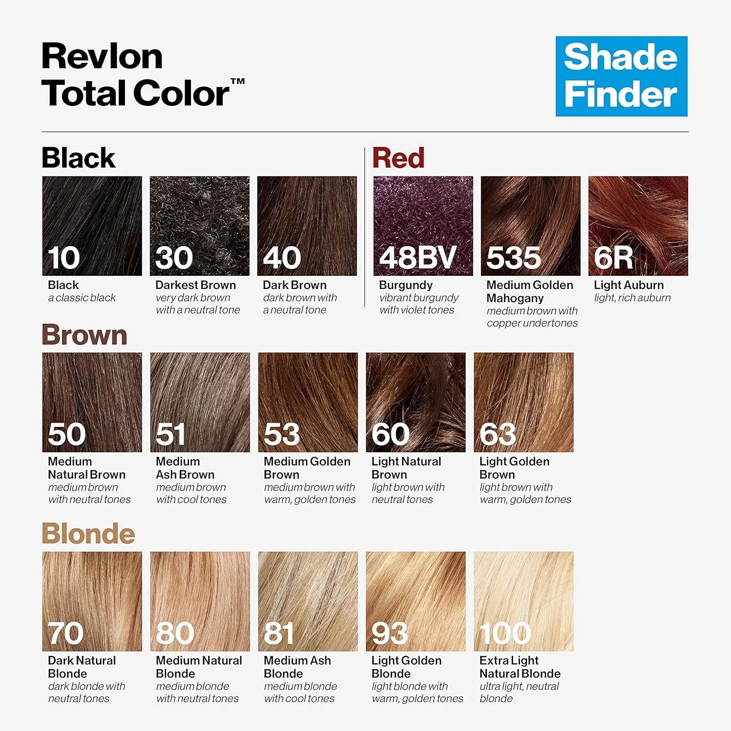 Revlon Permanent Hair Color, Permanent Hair Dye, Total Color with 100% Gray Coverage, Clean & Vegan, 40 Dark Brown, 3.5 Oz sold by Charming Charlie product image thumbnail 4