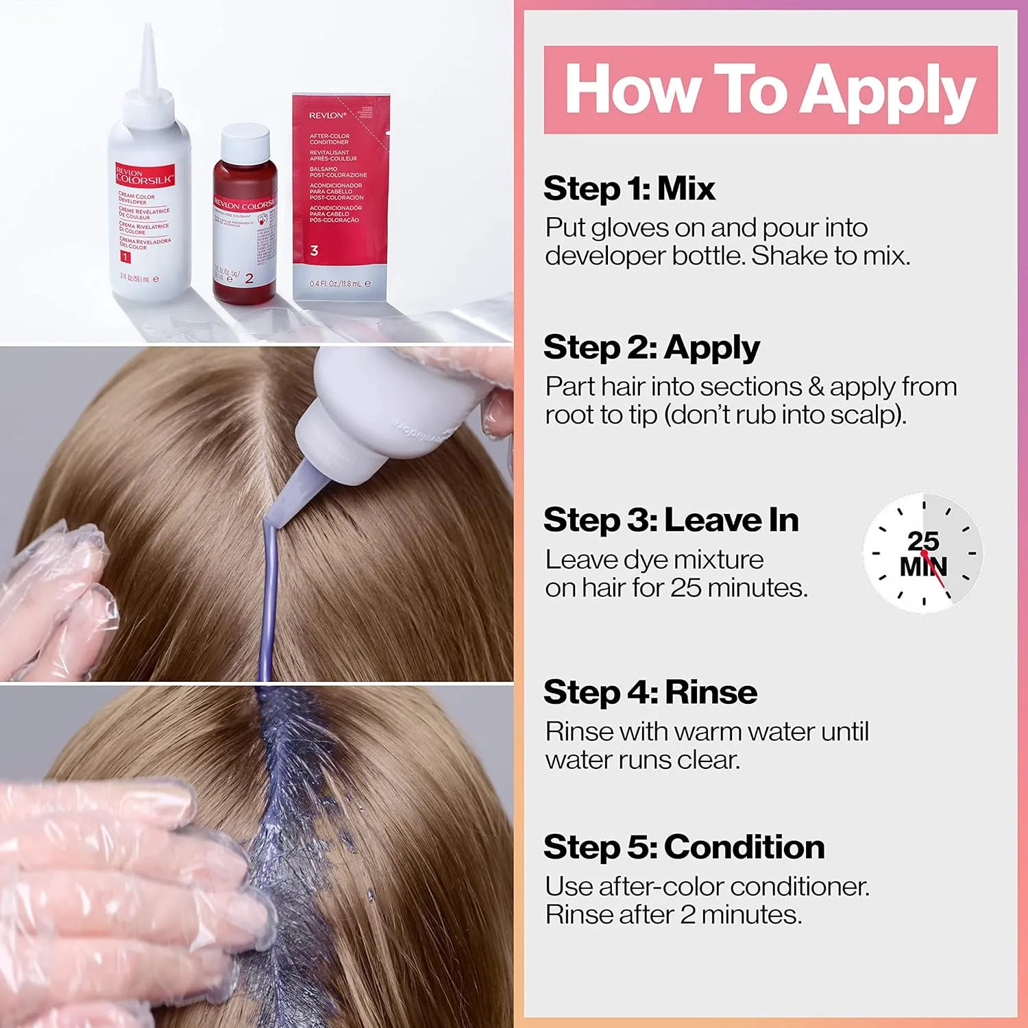 Revlon ColorSilk Digitones Permanent Hair Color with Keratin, 91D Silver Blue, 1 Count sold by Charming Charlie product image thumbnail 3