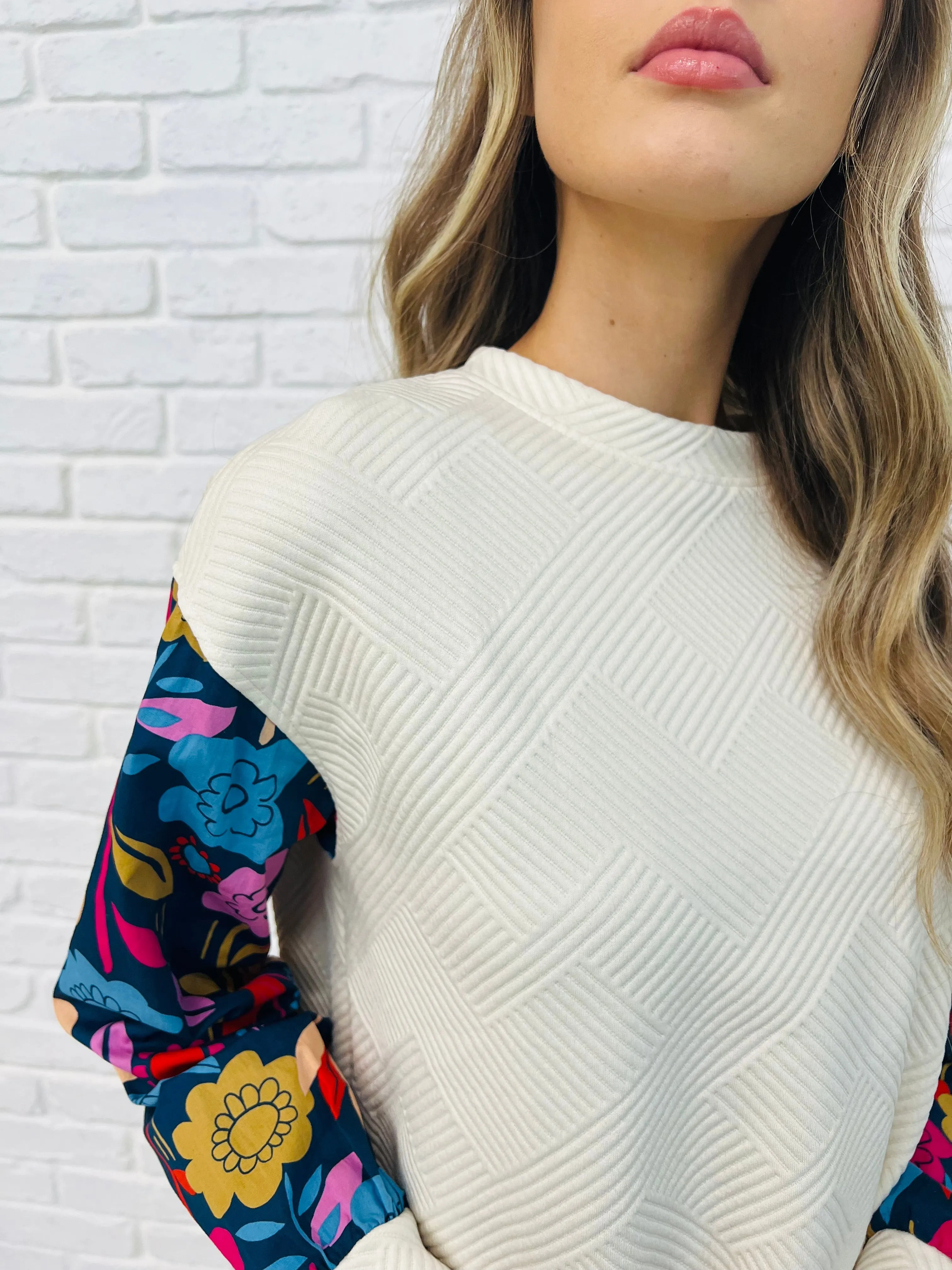 Sing a Melody Floral Sleeve Top sold by Charming Charlie product image thumbnail 3