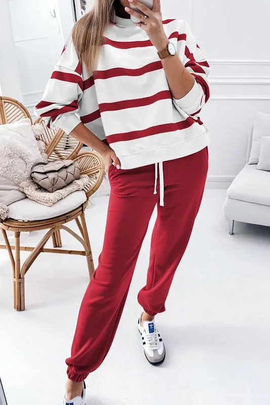 Drop Shoulder Pullover and Jogger Pants Set sold by Charming Charlie product image thumbnail 2