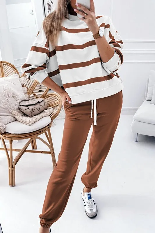 Drop Shoulder Pullover and Jogger Pants Set sold by Charming Charlie product image thumbnail 3
