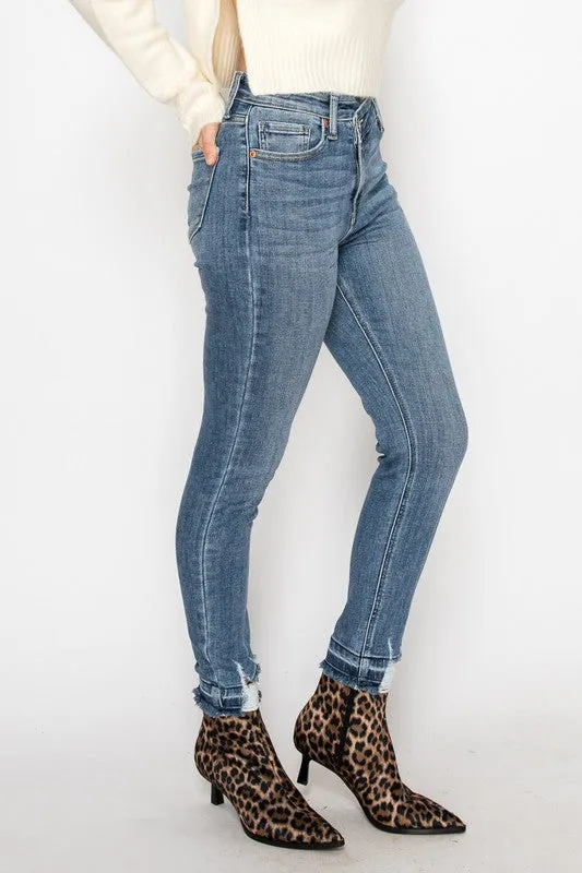 HIGH RISE CROSSOVER SKINNY JEANS sold by Charming Charlie product image thumbnail 2
