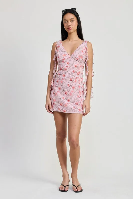 MINI FLORAL V NECK DRESS sold by Charming Charlie product image thumbnail 5