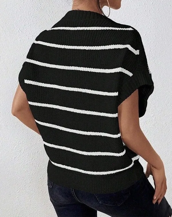 Striped sleeveless sweater sold by Charming Charlie product image thumbnail 3