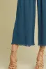 Umgee Full Size Linen Blend Elastic Waistband Wide Leg Pants Plus Size sold by Charming Charlie