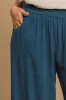 Umgee Full Size Linen Blend Elastic Waistband Wide Leg Pants Plus Size sold by Charming Charlie