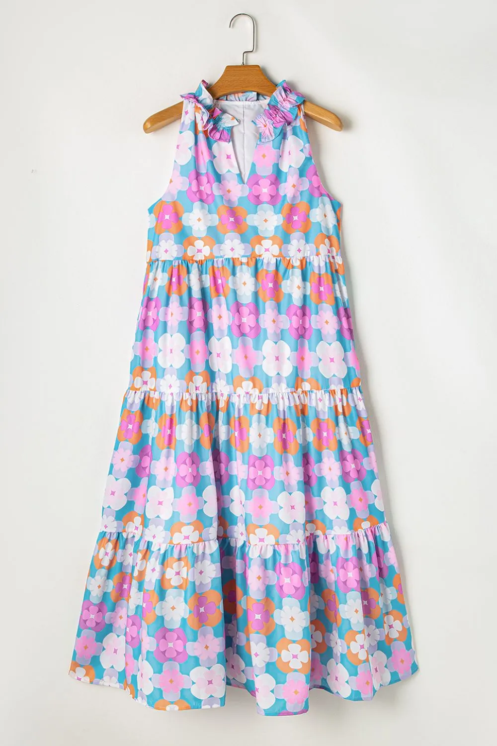 Floral Print Sleeveless Tiered Midi Dress sold by Charming Charlie product image thumbnail 5